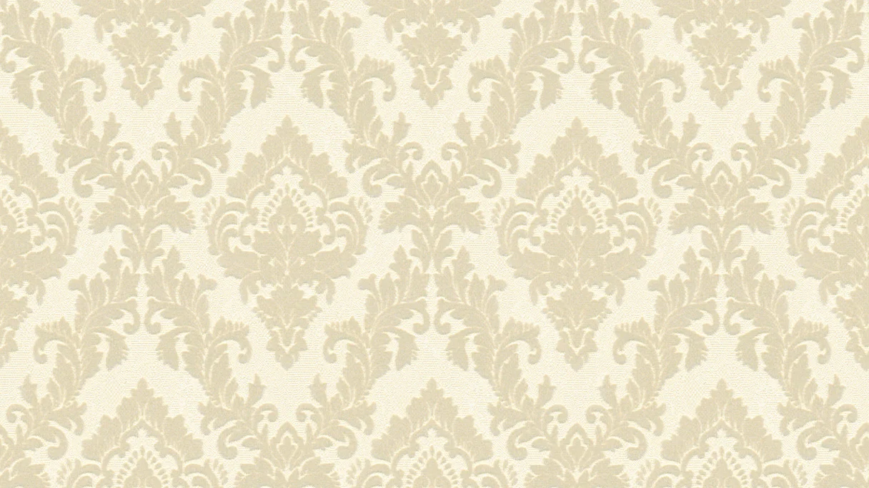 Vinyl wallpaper flocked Castello Architects Paper Ornaments Cream 822