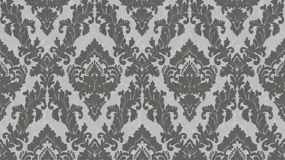 Vinyl wallpaper flocked Castello Architects Paper Ornaments Grey 823