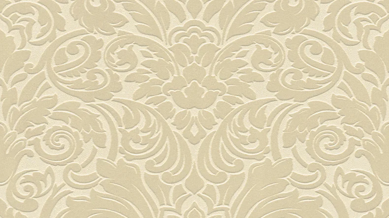 Carta da parati in vinile floccato Castello Architetti Carta Ornamenti Beige 831