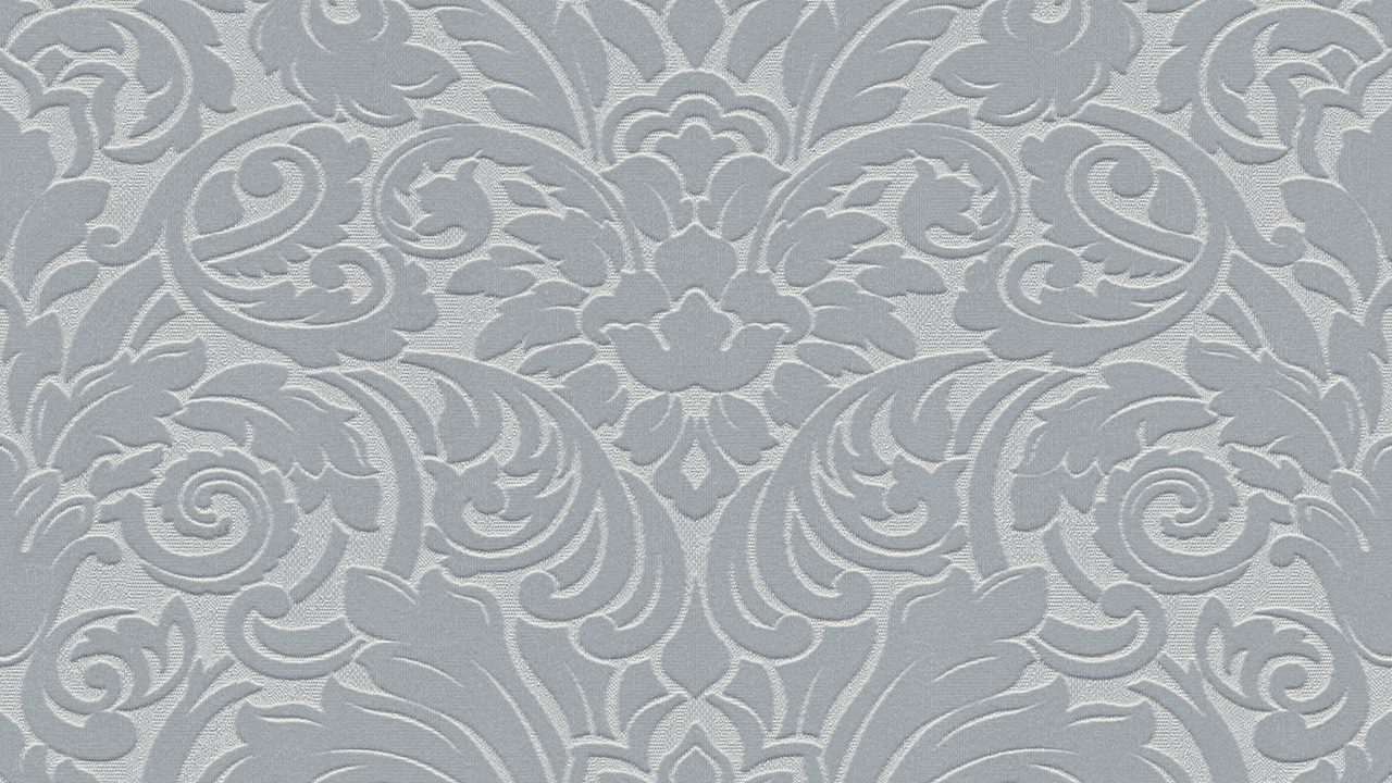 Carta da parati in vinile flocculata Castello Architects Ornamenti in carta Grigio Metallico 833