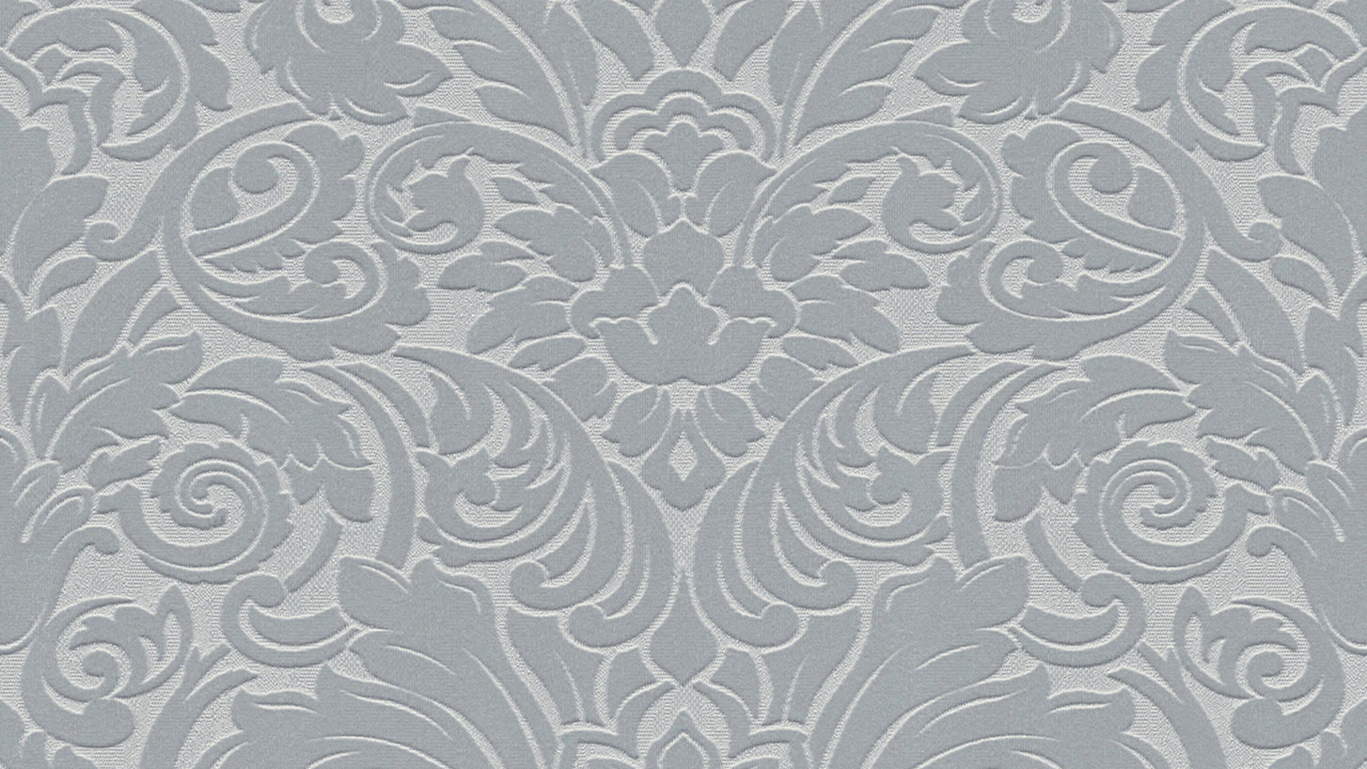 Vinyl wallpaper flocked Castello Architects Paper Ornaments Grey Metallic 833