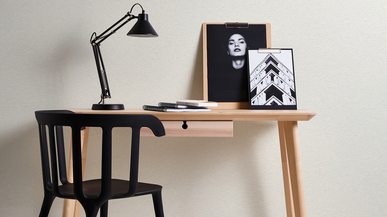 Papier peint vinyle maître plâtre 15 m A.S. Création uni blanc 412