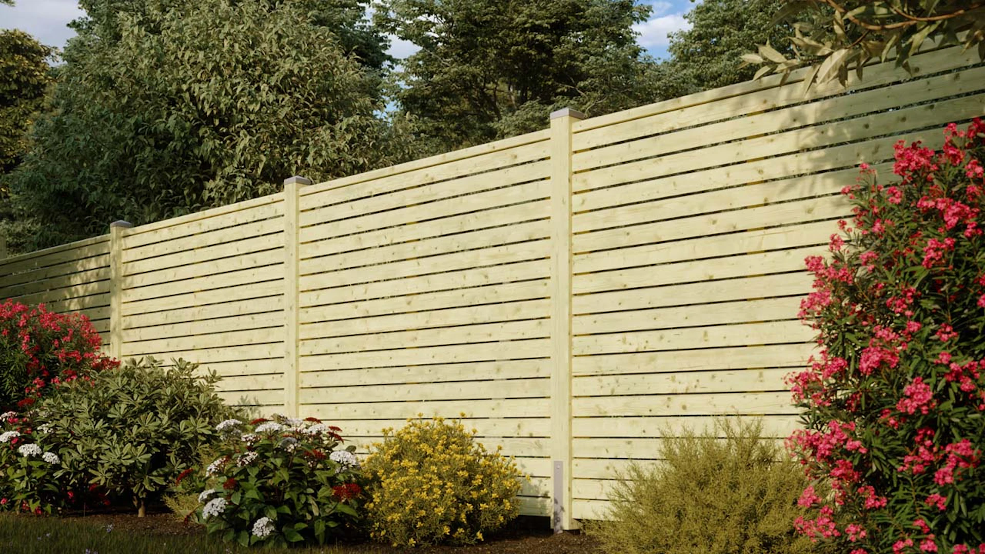 planeo TerraWood - METRO privacy fence spruce 180 x 180 cm