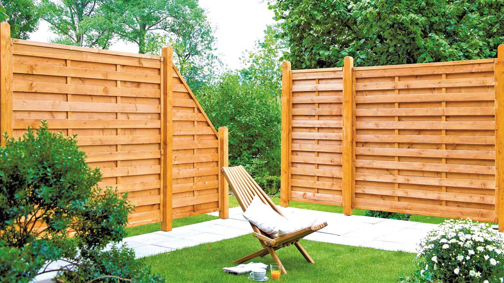 planeo TerraWood - PRIME slat fence pine 180 x 180 cm