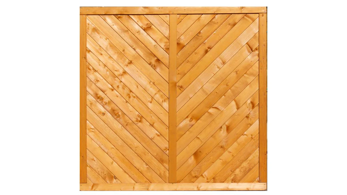planeo TerraWood - PRIME profile board fence herringbone look pine 180 x 180 cm