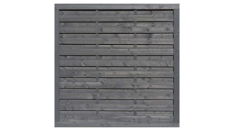 planeo TerraWood - PRIME Dichtzaun dunkelgrau Kiefer 180 x 180 cm