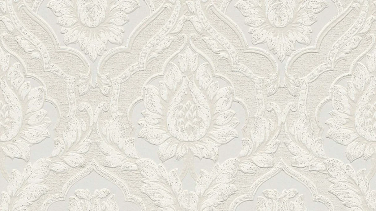 Profiltapete Belle Epoque Ornamente Klassisch Weiß 816