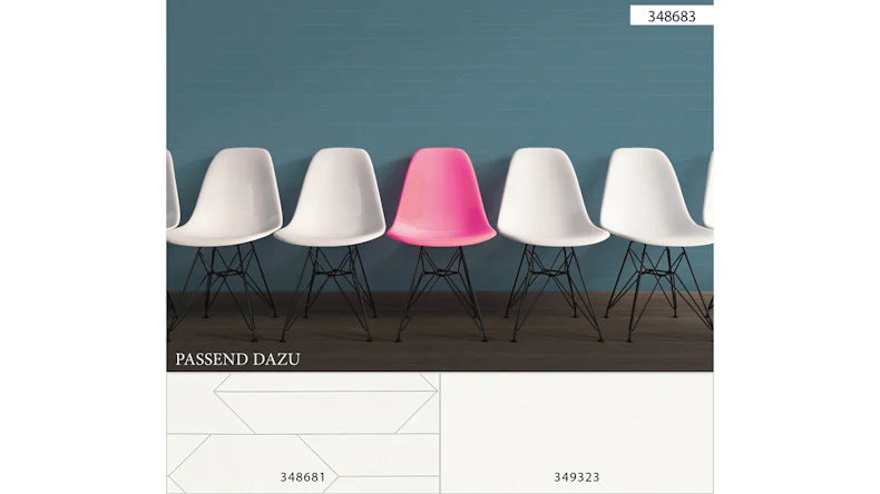 Vinyltapete blau Modern Ornamente Styleguide Design 2021 683