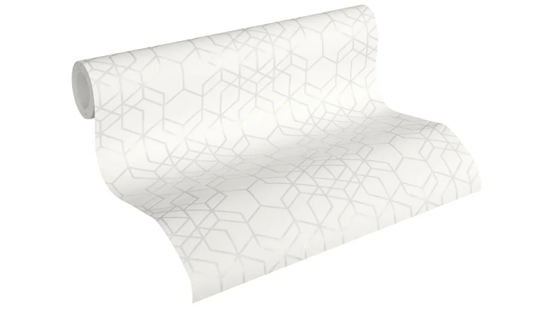 Vinyltapete weiß Modern Ornamente Black & White 691