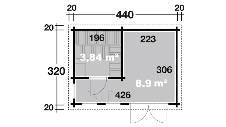 planeo Saunahaus de luxe Eurika naturbelassen