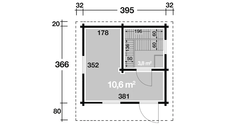 planeo Saunahaus de luxe Ella 70 naturbelassen