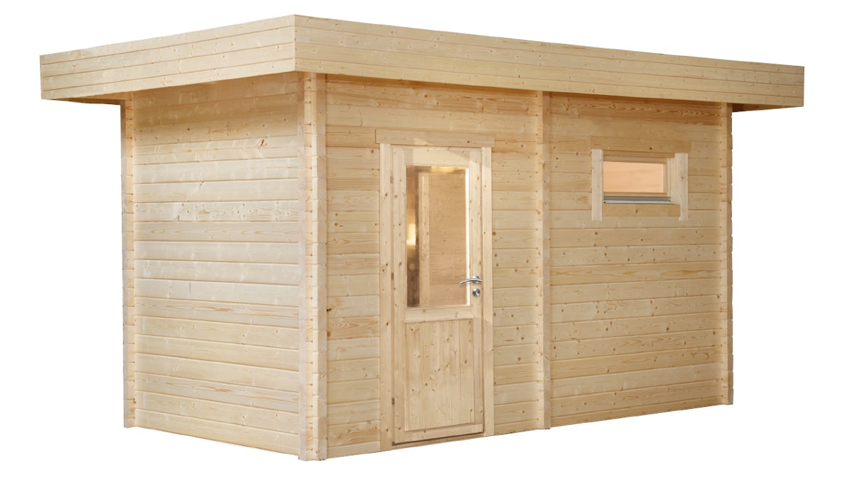 planeo abri sauna de luxe Mikko 70 finition naturelle