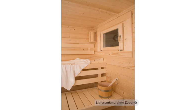 planeo abri sauna de luxe Mikko 70 full glass door natural finish