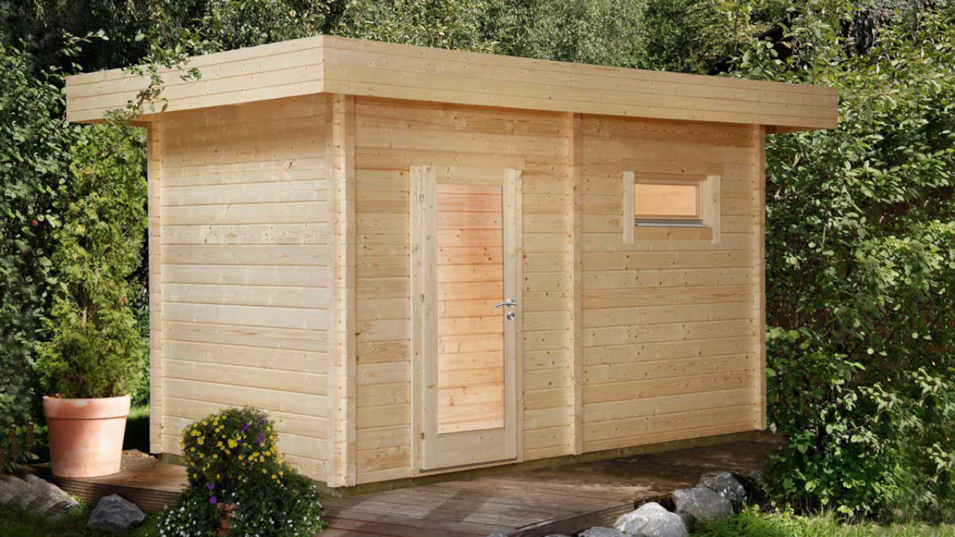 planeo sauna house de luxe Mikko 70 finition naturelle