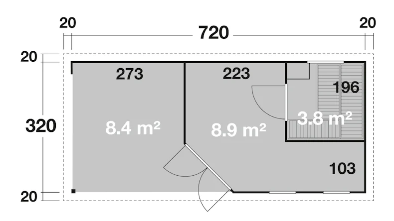 planeo Saunahaus de luxe Yurika 58 naturbelassen