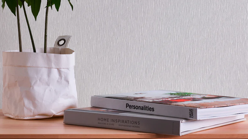 Vinyltapete Streifentapete weiß Modern Uni Meistervlies 2020 815