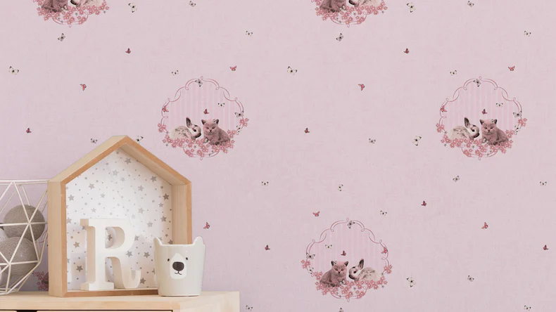 Vliestapete rosa Modern Kinder Kinder Little Stars 641