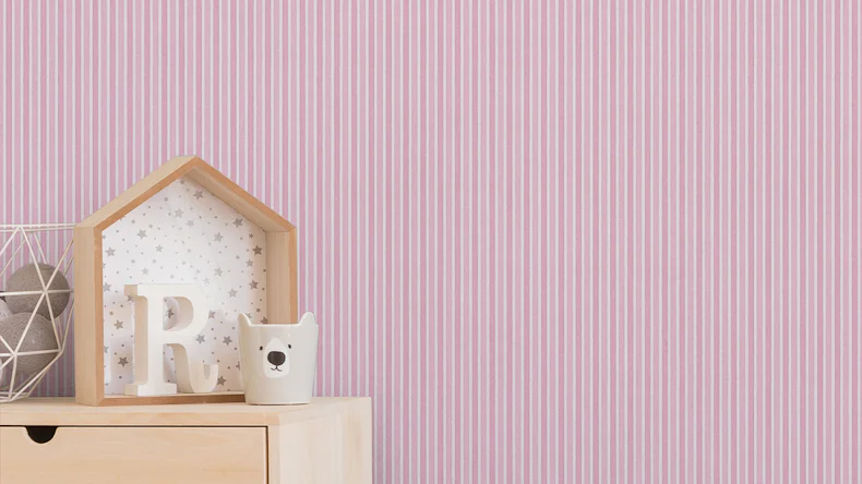 papier peint non tissé Little Stars A.S. Création papier peint moderne pour enfants rose métallisé 651