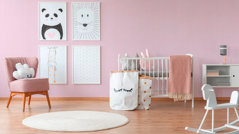 papier peint non tissé Little Stars A.S. Création papier peint moderne pour enfants rose métallisé 651