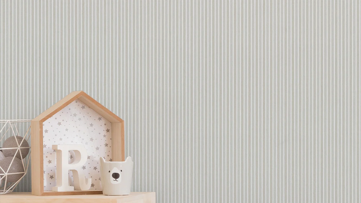 non-woven wallpaper grey modern stripes Little Stars 652