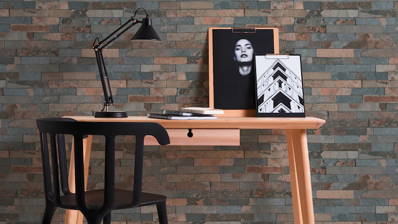 Vinyltapete Steintapete grau Modern Steine Elements 823