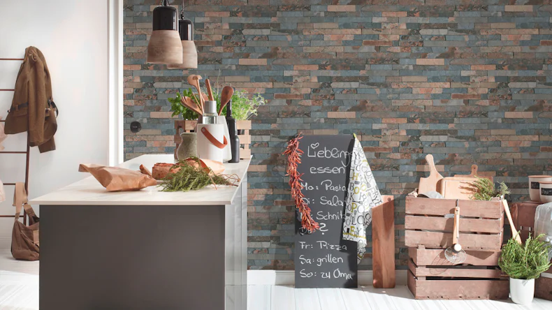 Vinyltapete Steintapete grau Modern Steine Elements 823