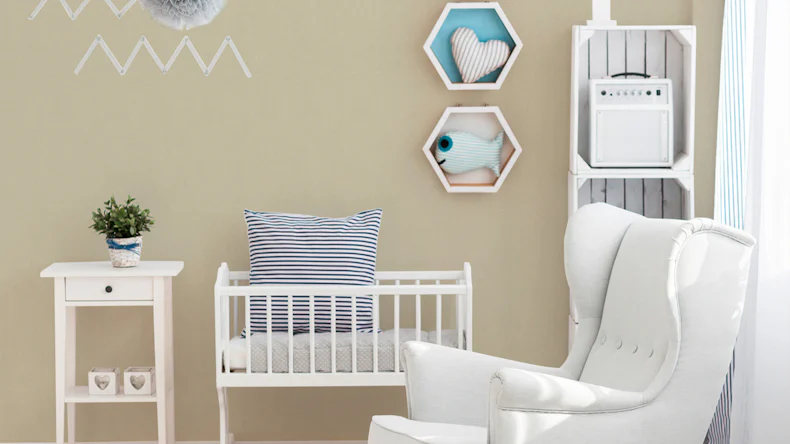 non-woven wallpaper beige classic plain Little Stars 348