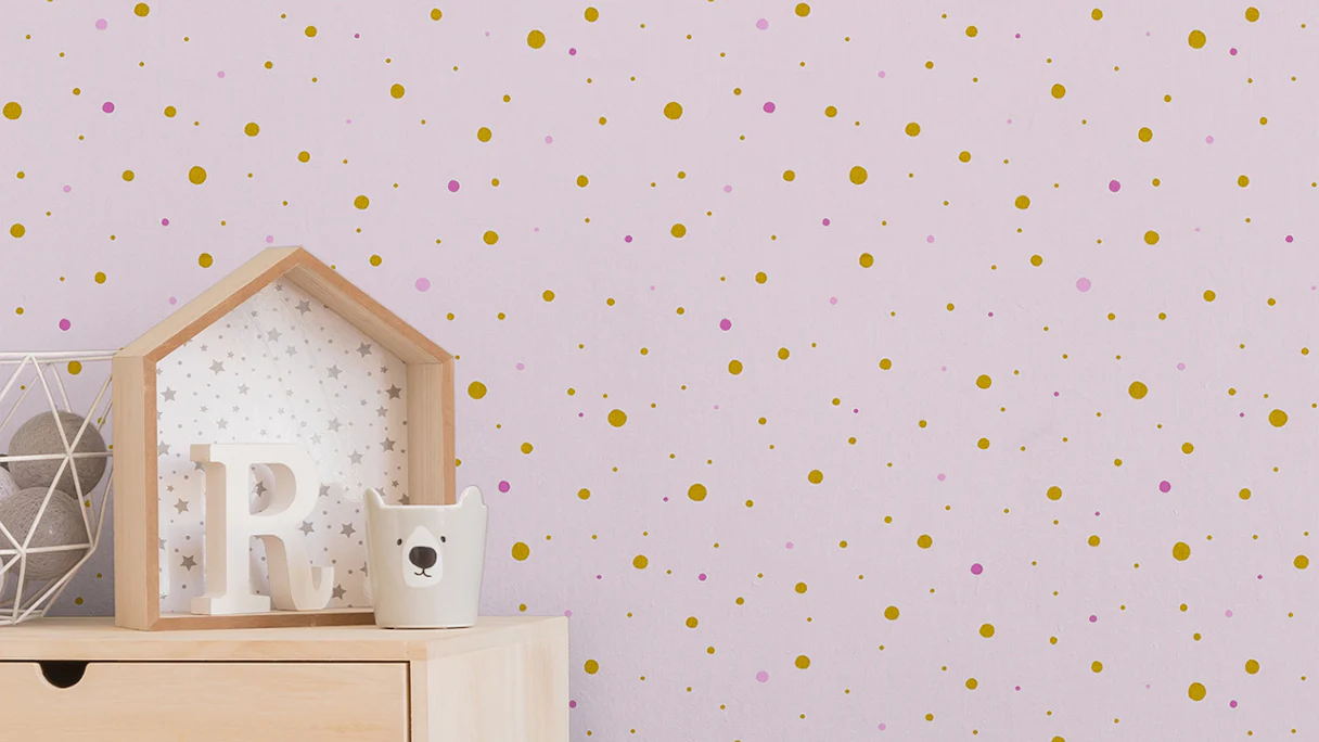 Non-woven wallpaper Little Stars A.S. Création children's wallpaper metallic pink 391