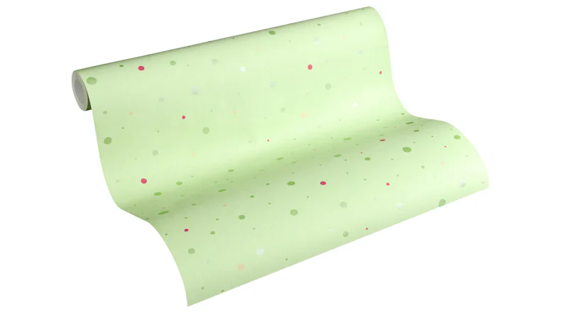 Vliestapete grün Klassisch Uni Little Stars 393