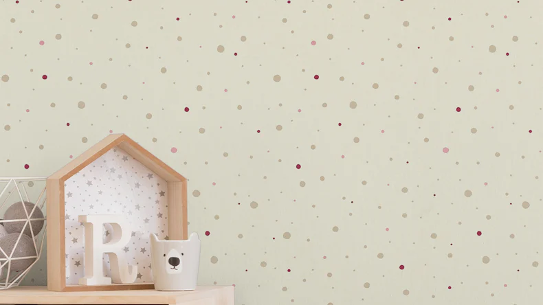 Vliestapete creme Klassisch Uni Little Stars 394
