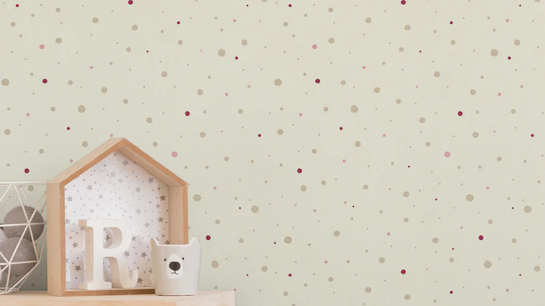 Vliestapete creme Klassisch Uni Little Stars 394