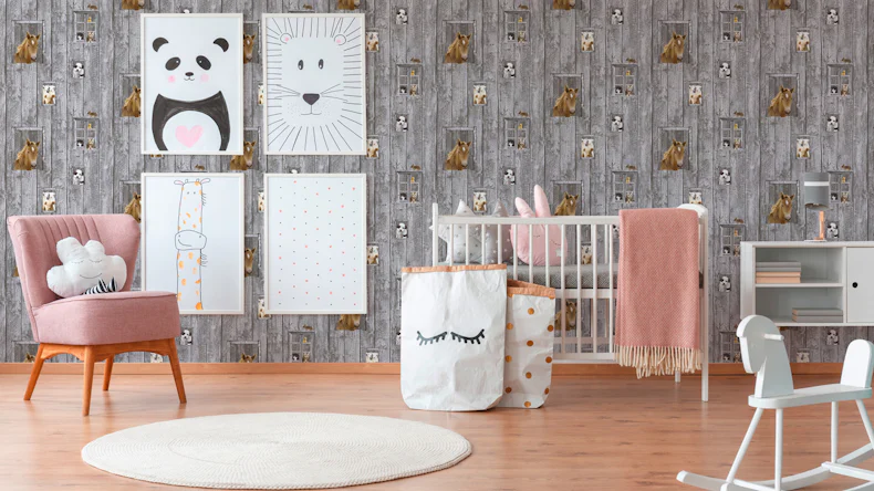 Vliestapete grau Modern Kinder Kinder Blumen & Natur Little Stars 421