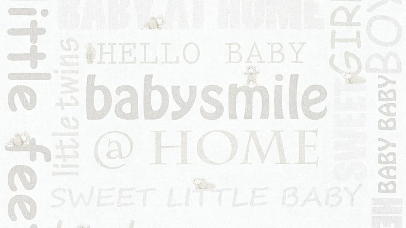 papier peint non tissé Little Stars A.S. Création papier peint pour enfants police crème blanc métallisé 471