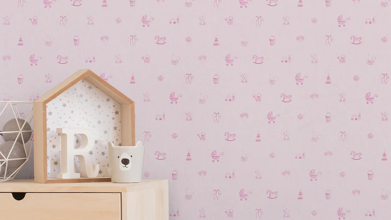 papier peint non-tissé Little Stars A.S. Création papier peint bébé rose 541