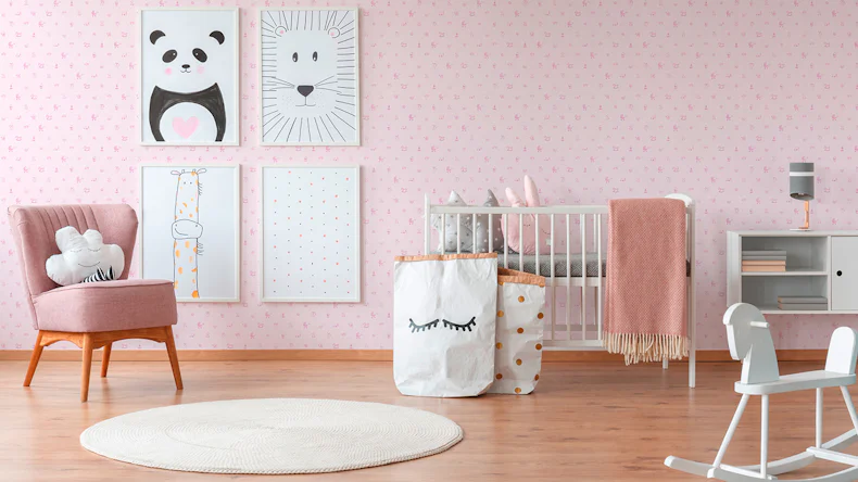 papier peint non-tissé Little Stars A.S. Création papier peint bébé rose 541