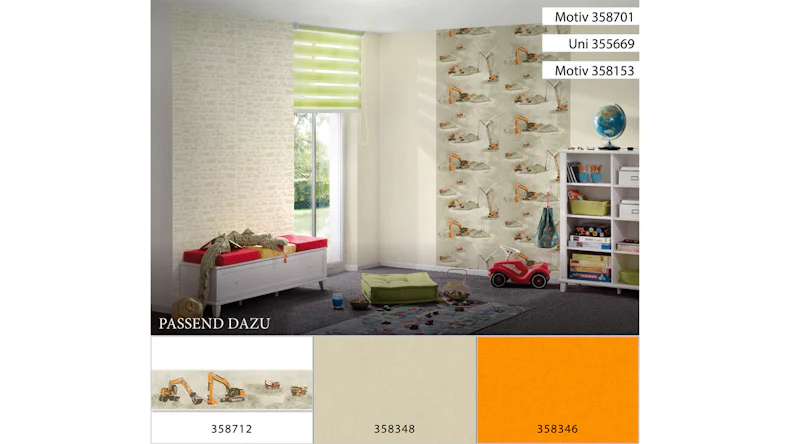 Vliestapete orange Modern Kinder Kinder Blumen & Natur Little Stars 701