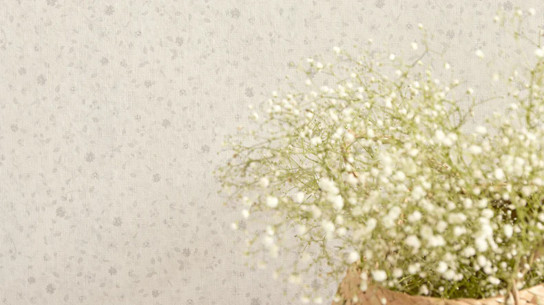 Tapete Djooz 2 Livingwalls Vintage Kariert Blumen Creme Grau 755