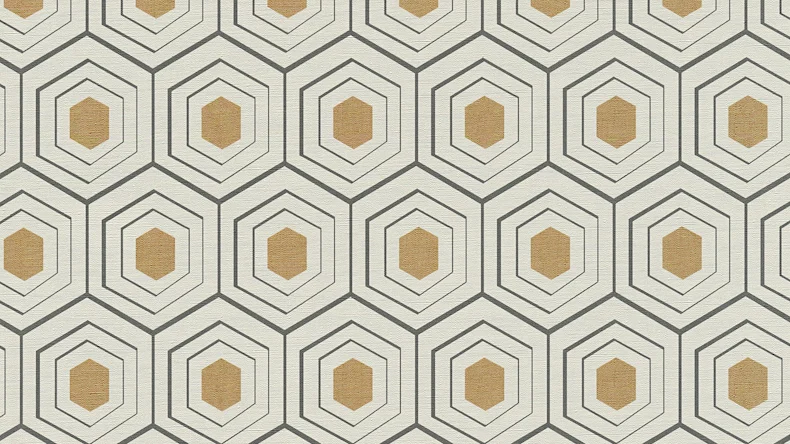 Papier peint vinyle Four Seasons A.S. Création Retro Metallic Beige Black 991