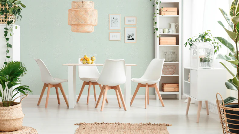 Vinyltapete grün Retro Klassisch Blumen & Natur Designdschungel 2 by Laura N. 821