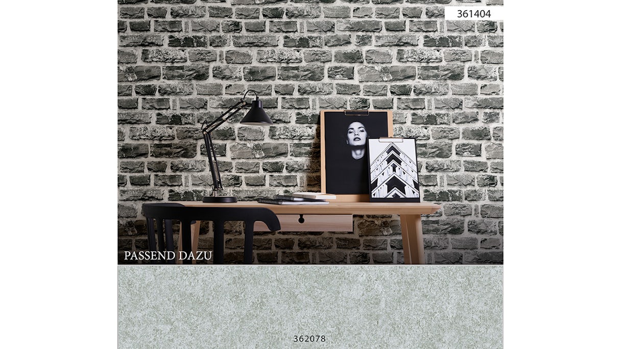 Vinyl Wallpaper New Booth 2.0 A.S. Création Stone Wall Colourful Grey Black 404