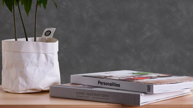 Vinyltapete Strukturtapete schwarz Modern Klassisch Uni Materials 541