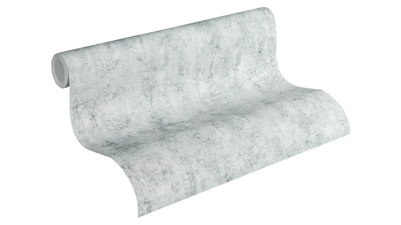 Carta da parati in vinile calcestruzzo Concrete & More A.S. Création calcestruzzo moderno aspetto grigio 551