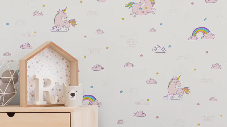 Papiertapete rosa Modern Kinder Kinder Blumen & Natur Boys & Girls 6 581