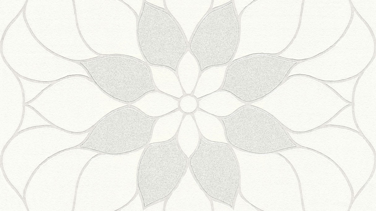 Vinyltapete weiß Modern Ornamente Blumen & Natur Neue Bude 2.0 707