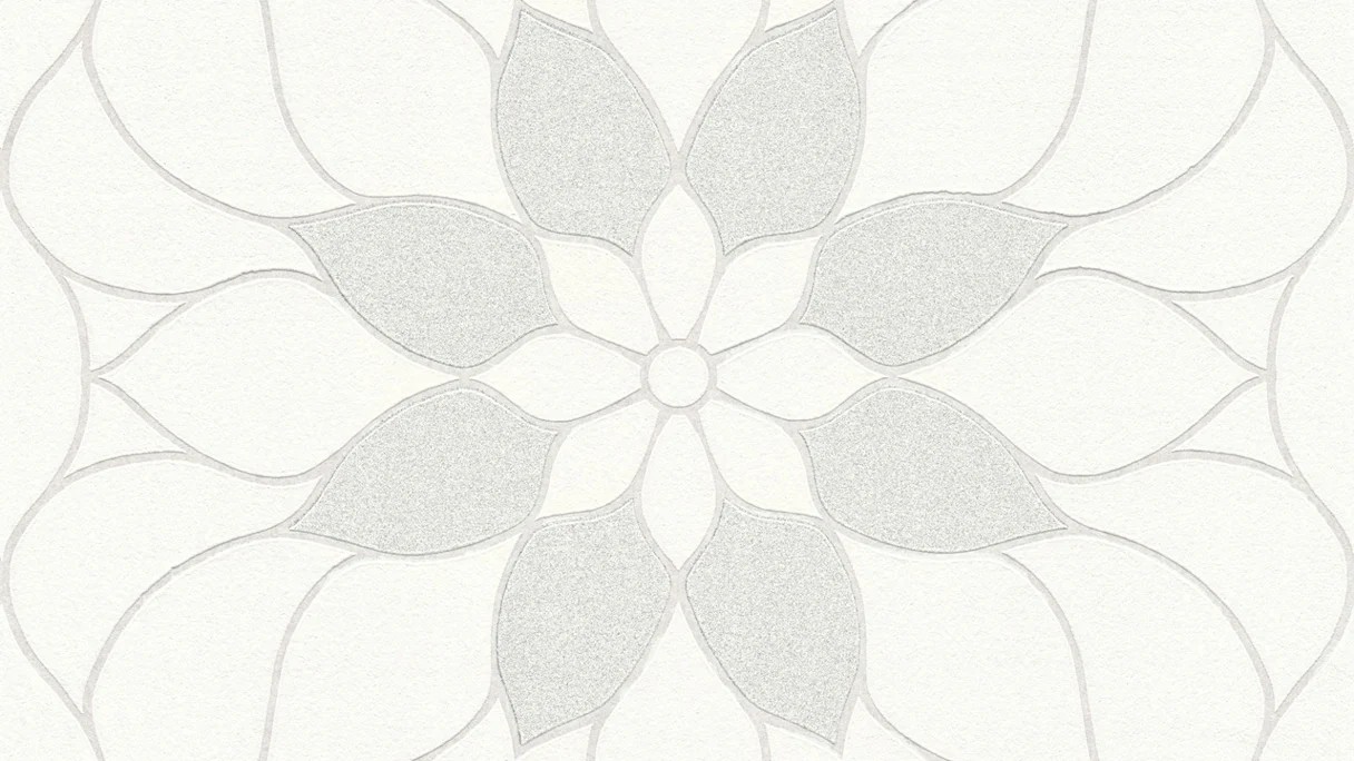 Vinyltapete weiß Modern Ornamente Blumen & Natur Neue Bude 2.0 707