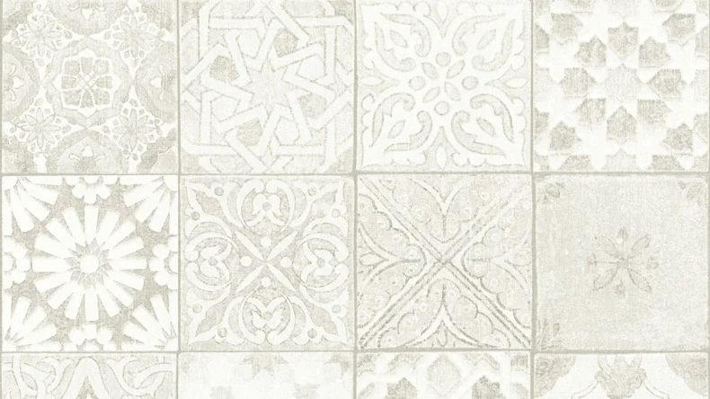Vinyltapete creme Vintage Retro Ornamente Bilder Neue Bude 2.0 052