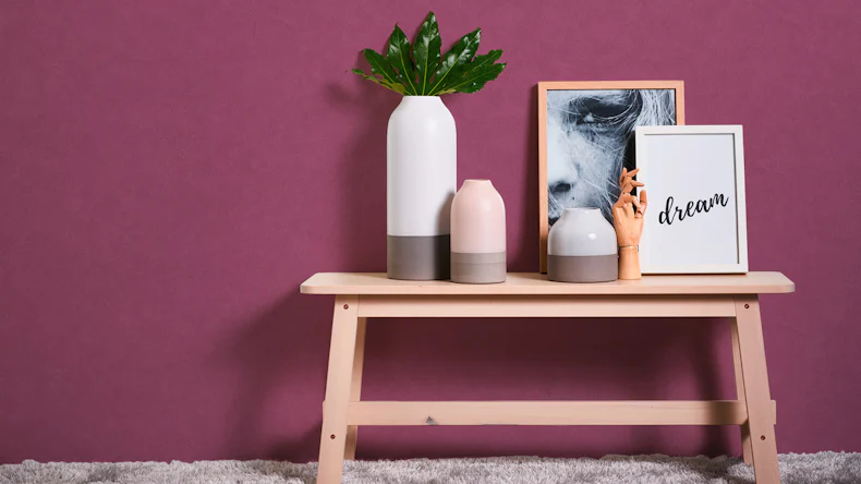 Vinyltapete lila Modern Klassisch Uni Neue Bude 2.0 065