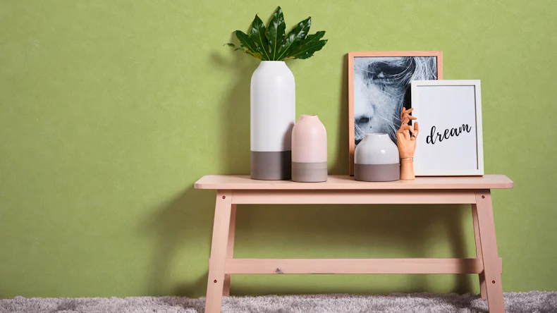 Vinyltapete grün Modern Klassisch Uni Neue Bude 2.0 067