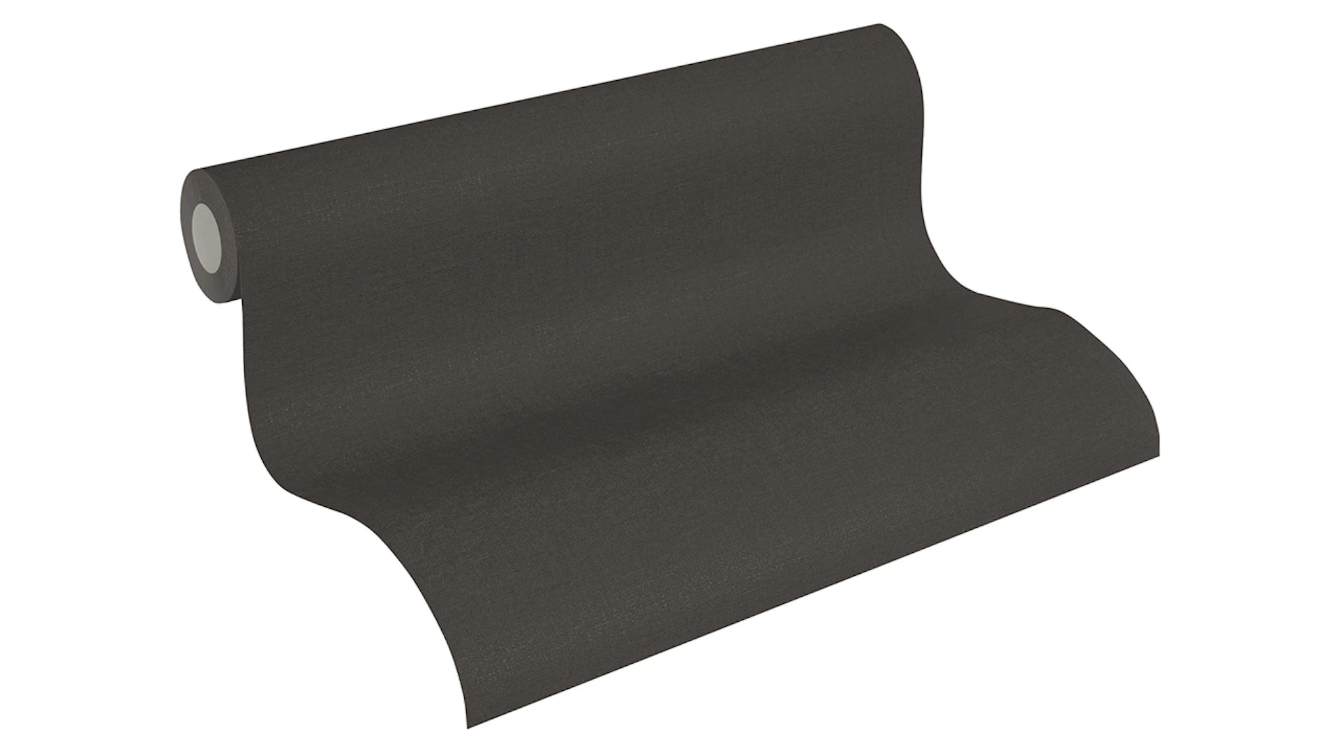 Papier peint vinyle Noir & Blanc 4 A.S. Création couleurs unies aspect béton gris noir 635