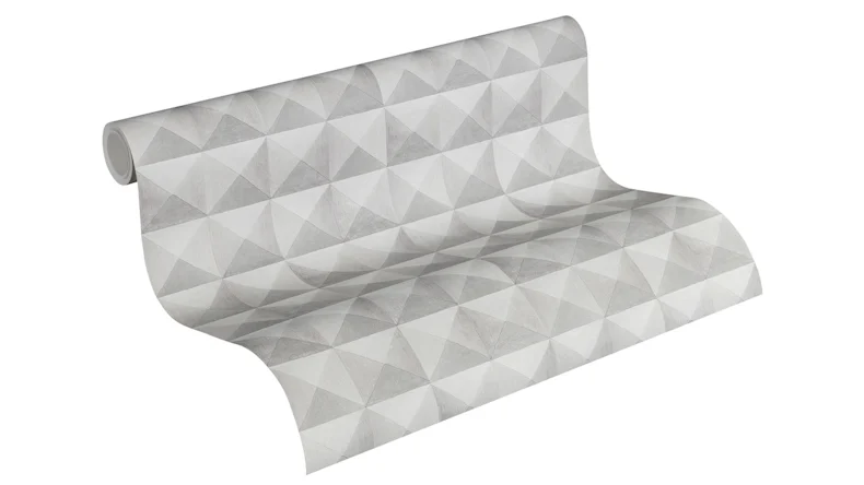 Papier peint en vinyle gris ornements modernes classiques Murs authentiques 2 752